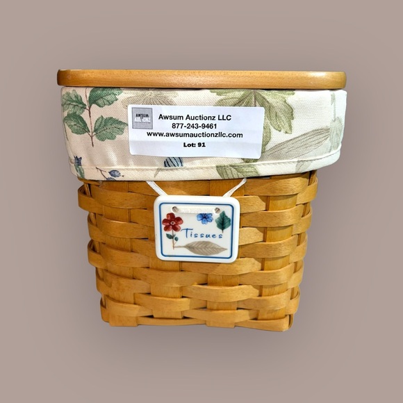 Vintage Longaberger Tissue Box Holder Basket - Picture 15 of 15